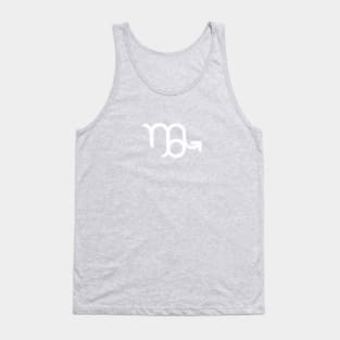 Scorpio and Capricorn Double Zodiac Horoscope Signs (White) Tank Top